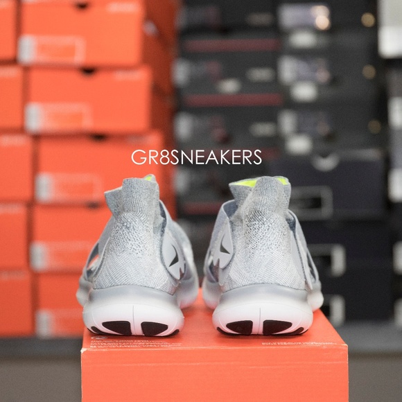 WOMENS NIKE FREE RN MOTION FK 2017 WOLF GREY BLACK - Picture 2 of 6